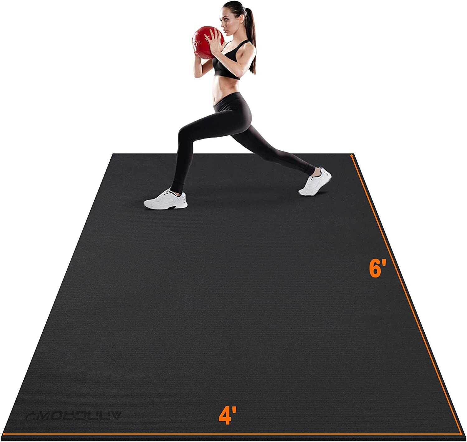 Gorilla Mats Premium Large Exercise Mat – 6' x 4' x 1/4" Ultra