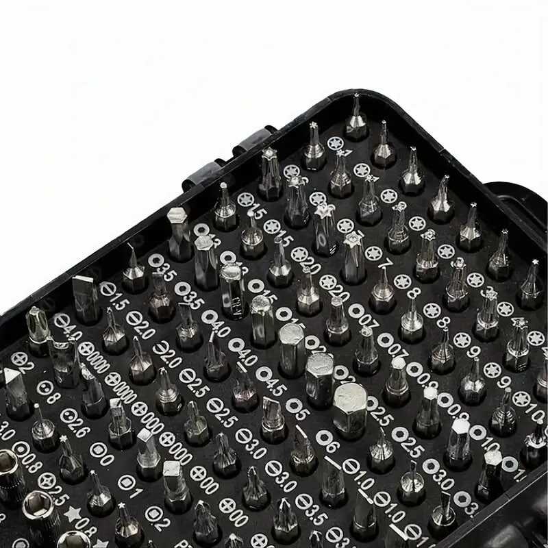 115pcs/set Cell Phone Kit / Car Precision Screwdriver Repair Tool Kit, Multi-function Electronic Screwdriver Set, Watch Mobile Phone Disassembly Repair Screwdriver Tools (Black)