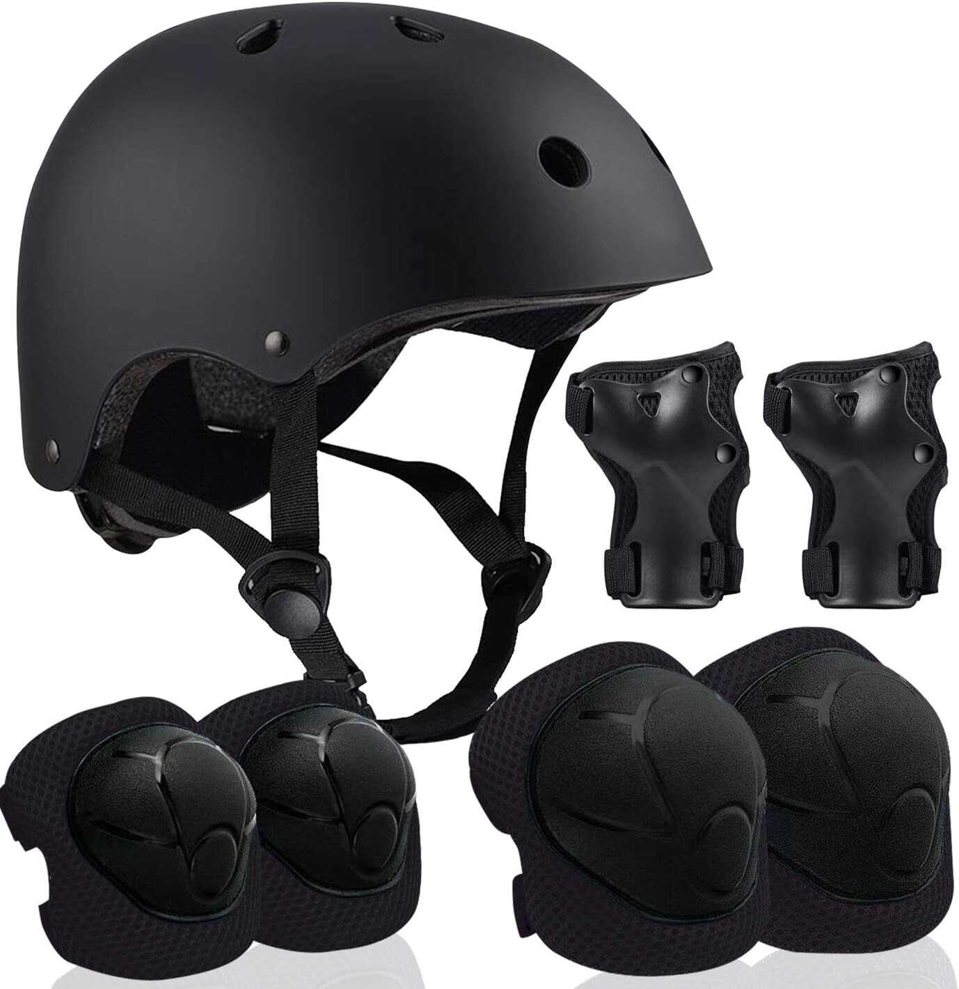 Adjustable Helmet for Ages 5-16 Kids Toddler Boys Girls Youth,Protective Gear with Elbow Knee Wrist Pads for Multi-Sports Skateboarding Bike Riding Scooter Inline skatings Longboard Roller Skate