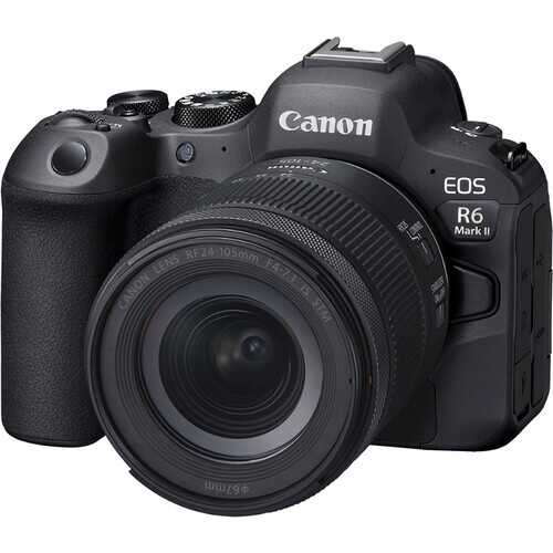 Canon - EOS R6 Mark II Mirrorless Camera with RF 24-105mm f/4-7.1 IS STM Lens - Black