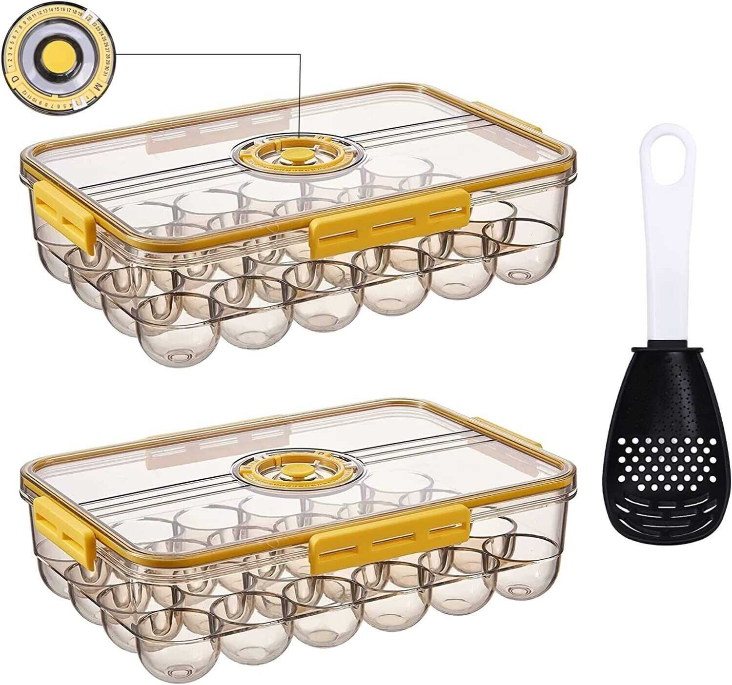 48 Capacity Egg Holder for Refrigerator, Egg Fresh Storage container for refrige