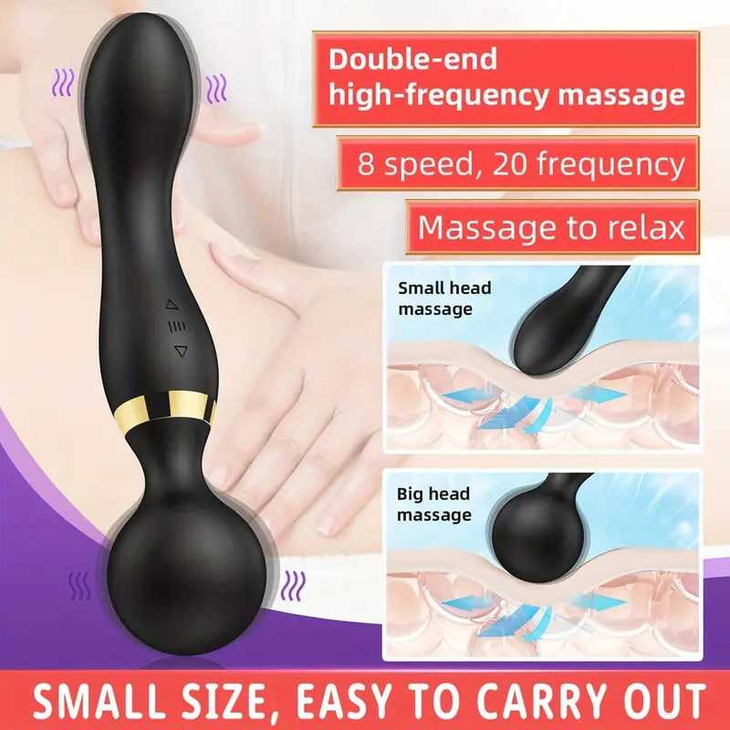 Portable Electric Massage Stick, High Frequency Vibration Massage, Massage Gun, 8 Speed 20 Frequency, Muscle Relaxation Handheld Massager For Body, Back, Neck, Legs, Waist Massage, Easy To Carry, Ultr