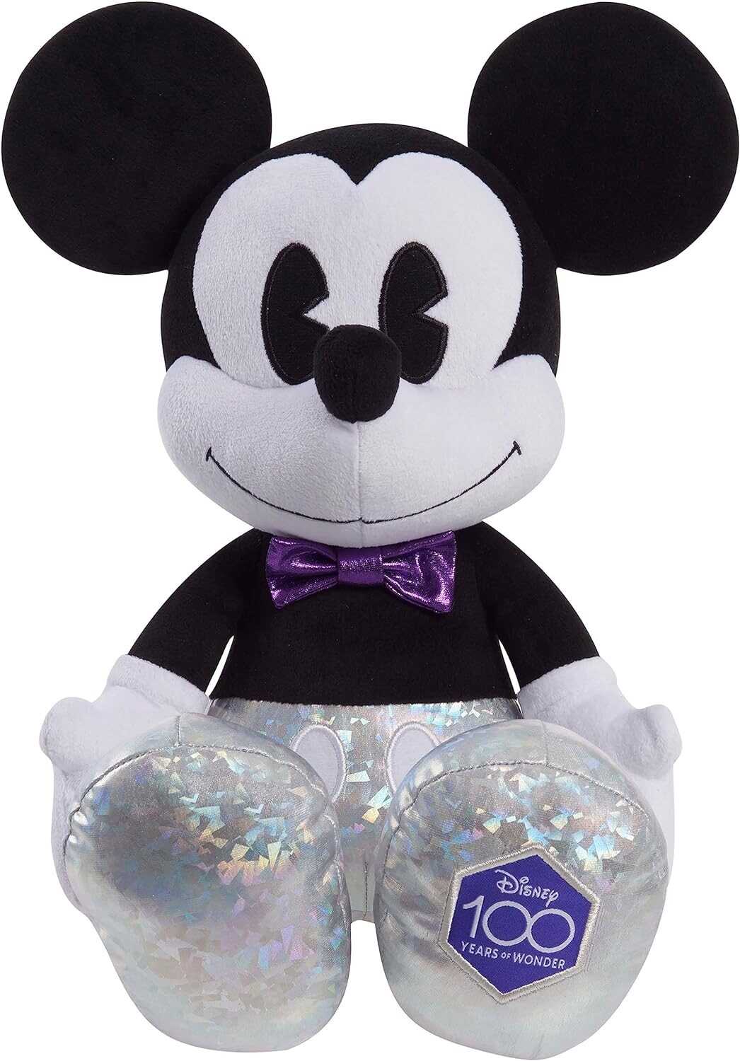 Just Play Disney100 Years of Wonder Mickey Mouse Large Plush Stuffed Animal, Officially Licensed Kids Toys for Ages 2 Up