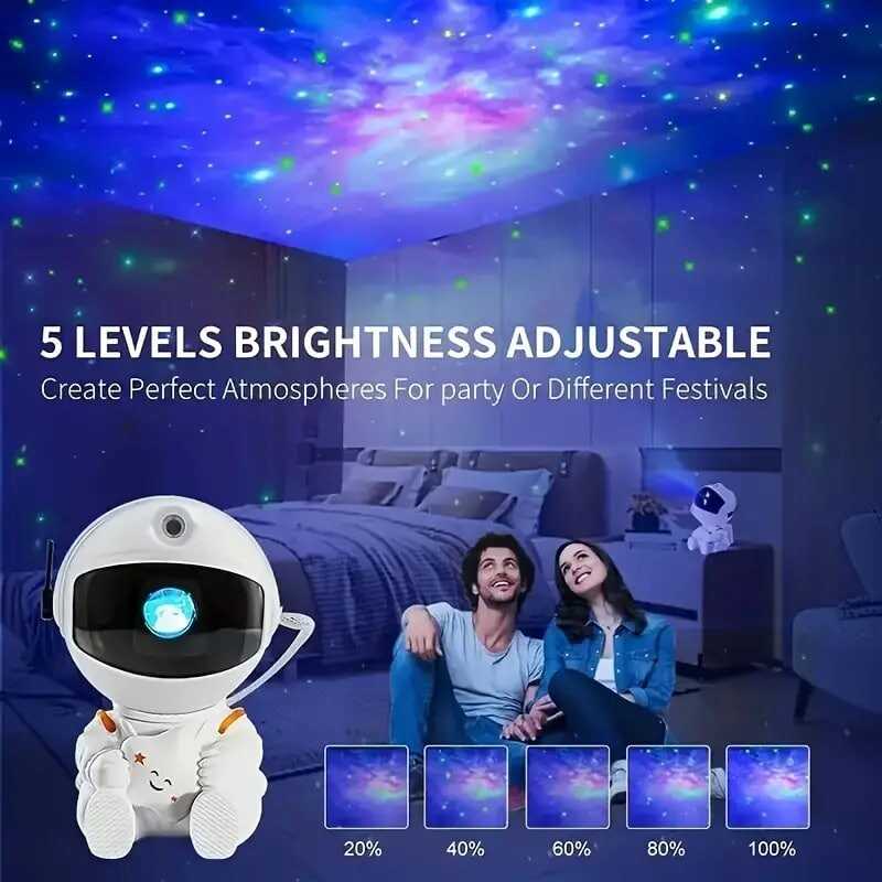 USB Astronaut Sky Projection Light Full Sky Star Atmosphere Small Night Light Astronaut Laser Nebula Light For Home Decor Living Room, Halloween, Christmas, Wedding Decor, Desk Accessories, For Campin