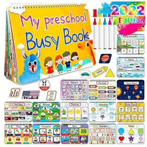 BUSY BOOK Preschool Learning Activity Binder Toddler Educational HEYKIDDO